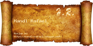 Handl Rafael névjegykártya